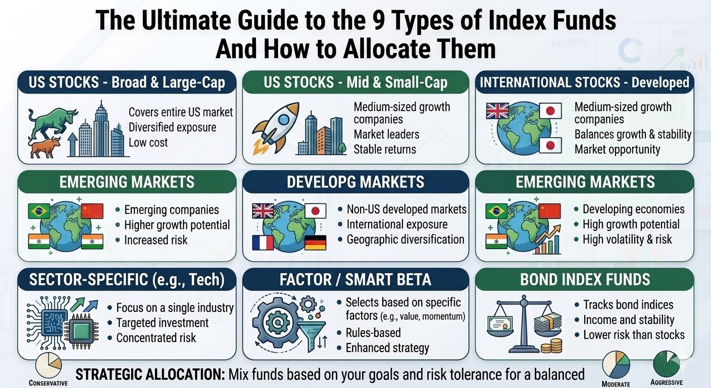 The Ultimate Guide to the 9 Types of Index Funds And How to Allocate Them