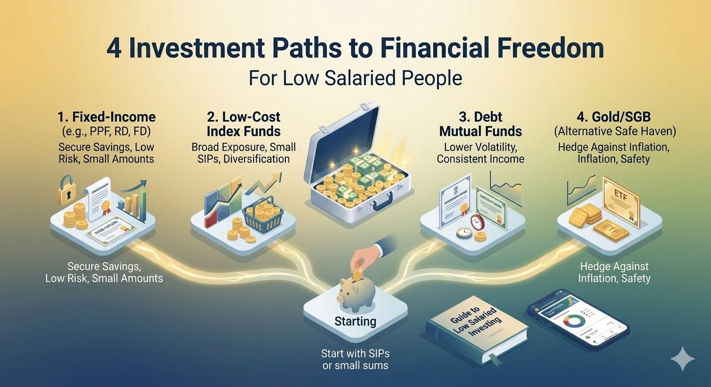 4 Investment Paths to Financial Freedom for Low-Salaried Professionals